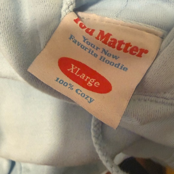 You Matter Unisex Hoodie XL Blue Motivational Graphic “But I Know I’m Strong” - Picture 8 of 10